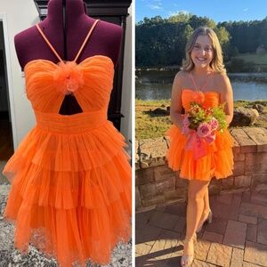 Orange Sherri Hill Cocktail